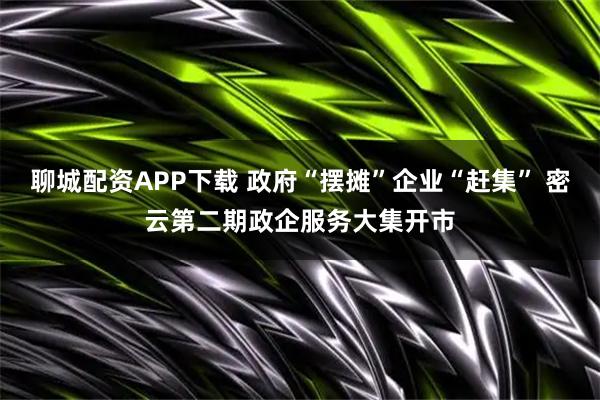 聊城配资APP下载 政府“摆摊”企业“赶集” 密云第二期政企服务大集开市
